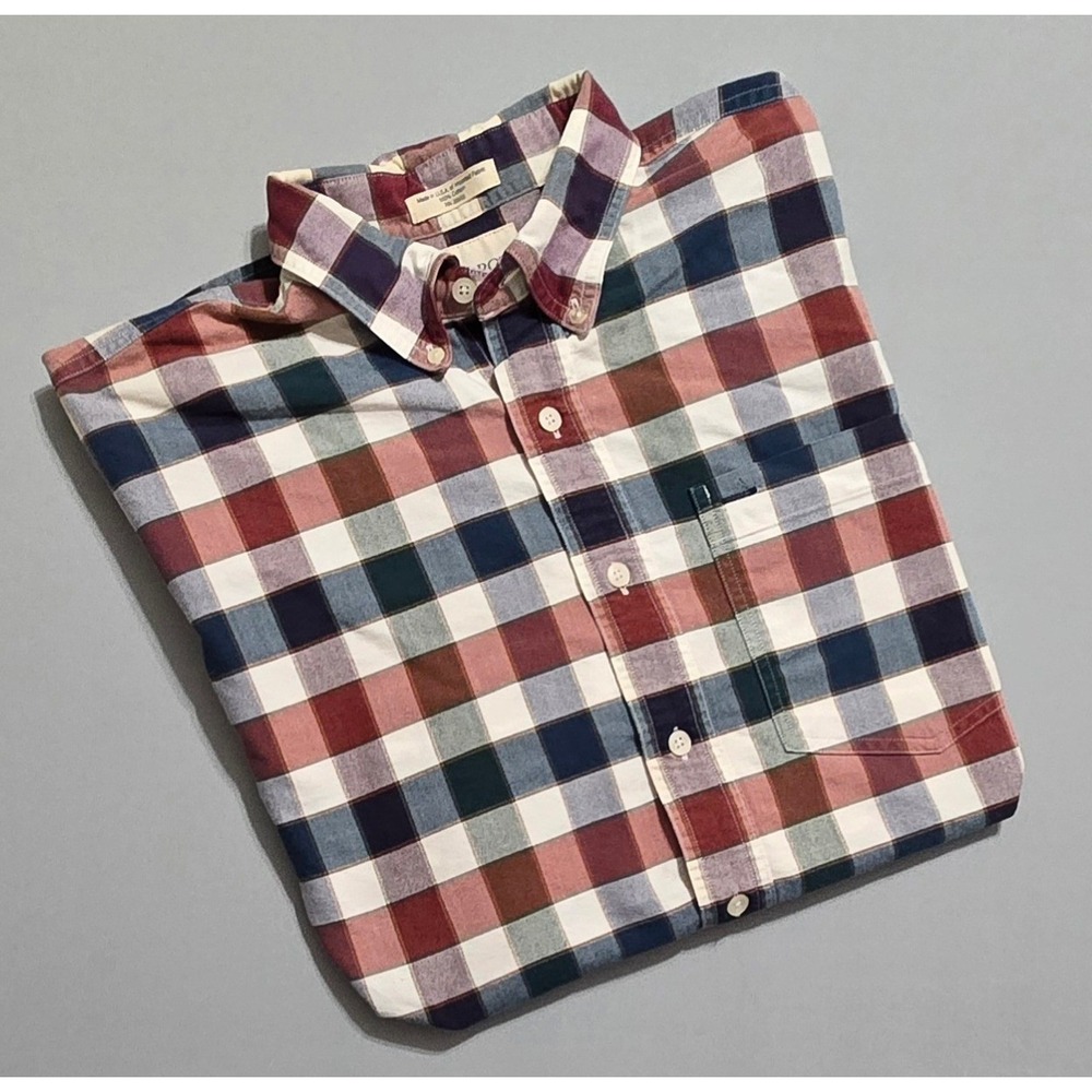 Arrow River Brand Button Shirt Mens Large Plaid Multicolor Short Sleeve